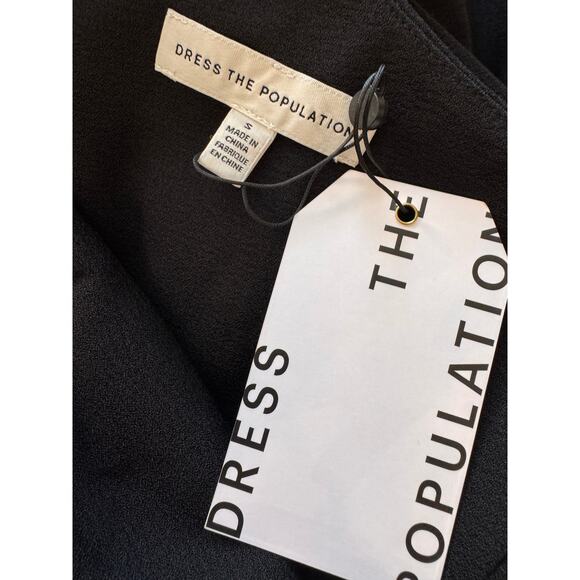 NEW DRESS THE POPULATION Black Sleeveless Amy Gown Maxi Dress Size S - Picture 7 of 10